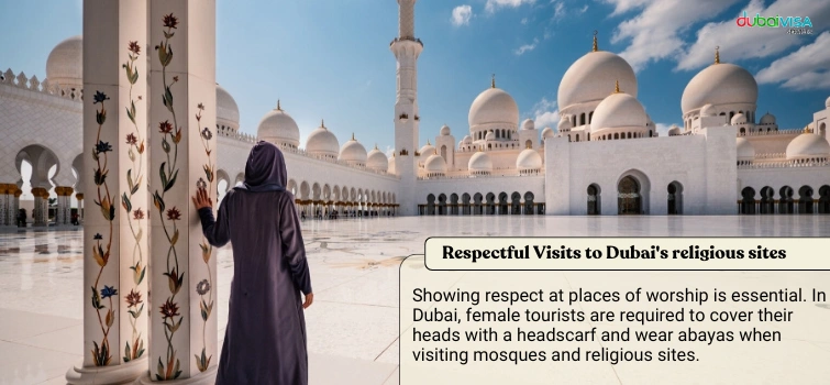 Dubai mosque dress code for women, respectful attire for religious sites